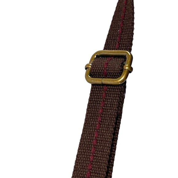 The Sak Striped Patchwork Leather Crossbody Bag Adjustable Strap Red Pink Teal - Picture 8 of 16